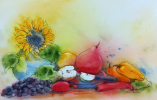 Kitchen things painting by Sue Graham